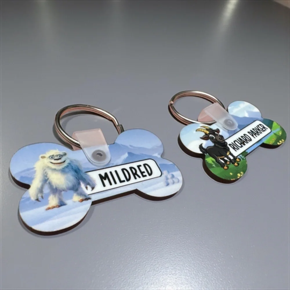 Personalized Cartoon/Photo Pet Tags | Custom Artist-Created Pet ID Tag, Handmade